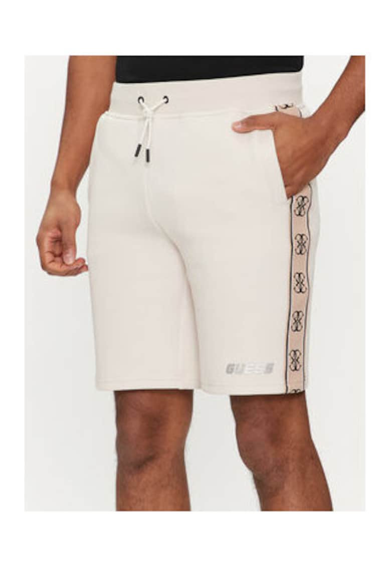 Pantaloni Scurti Din Amestec De Bumbac Cu Logo