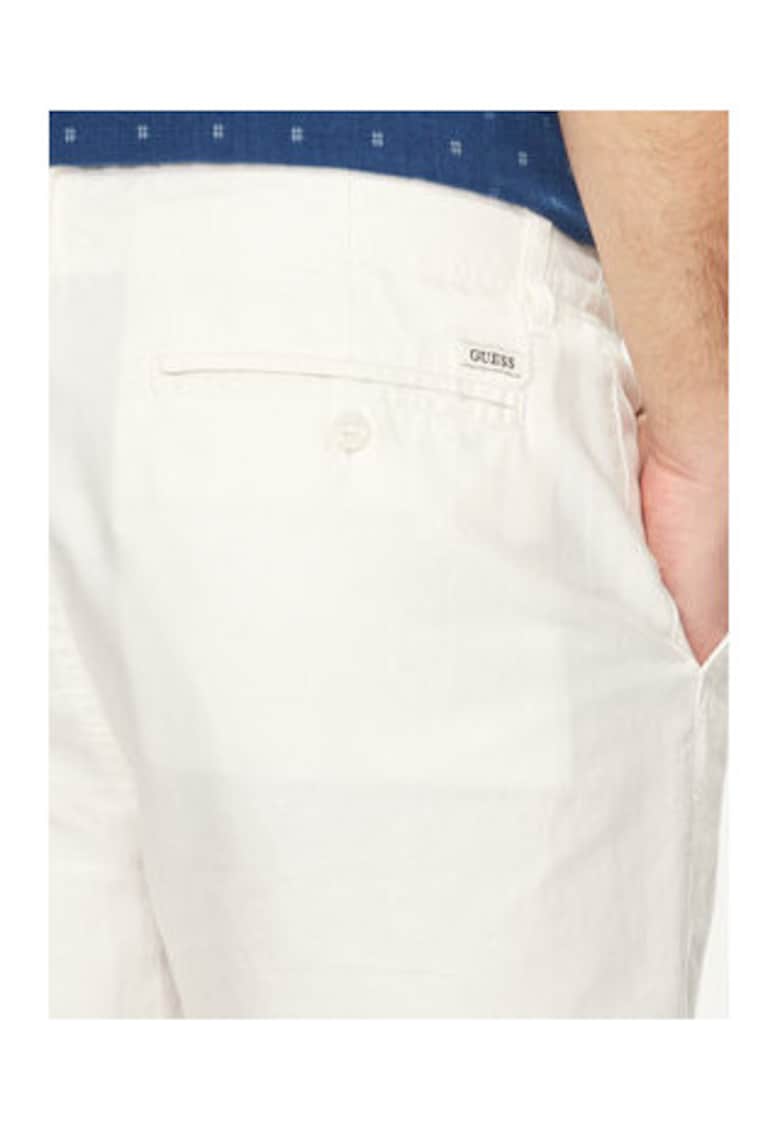 Pantaloni Scurti Uni Din Amestec De In