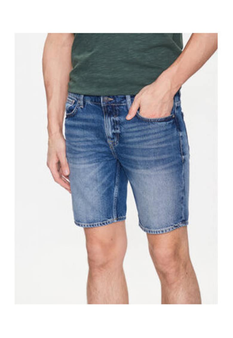 Blugi scurti slim fit din amestec de lyocell -