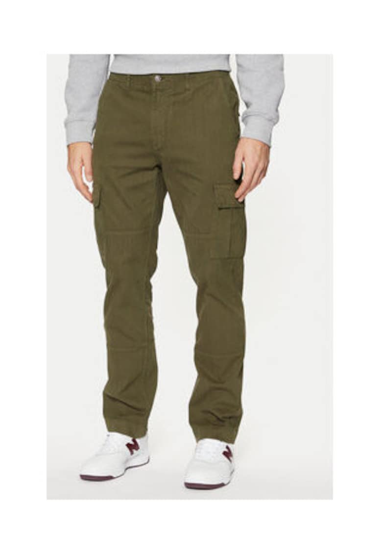 Pantaloni cargo cu talie medie - Kaki