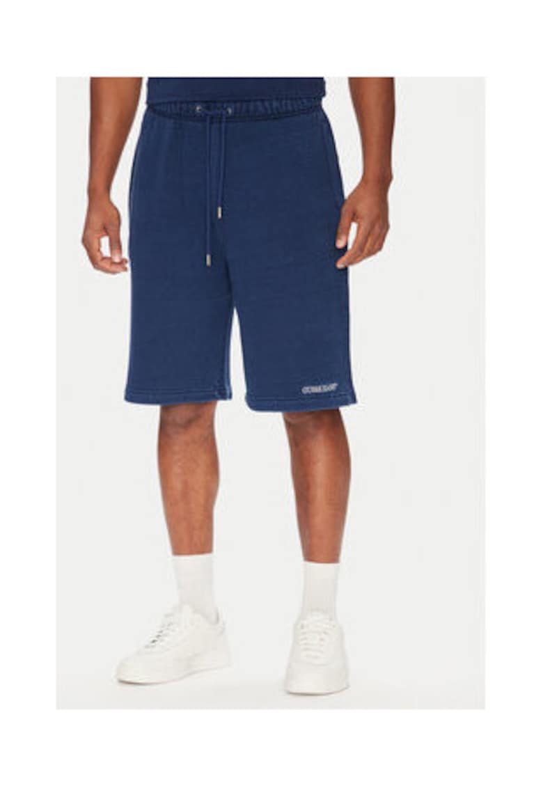 Pantaloni scurti din bumbac cu snur de ajustare in talie -