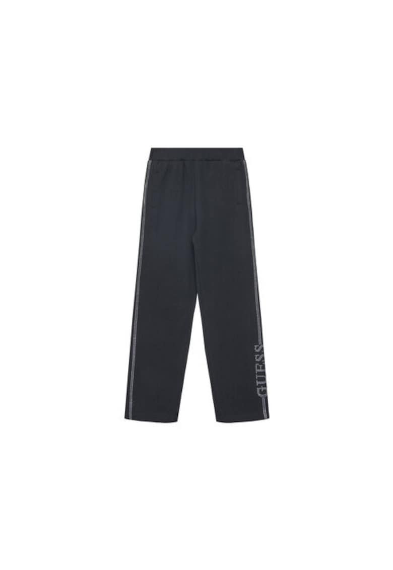 Pantaloni de trening din bumbac organic cu logo din strasuri