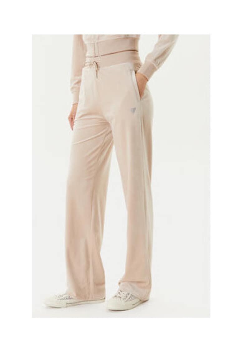 Pantaloni uni cu snur