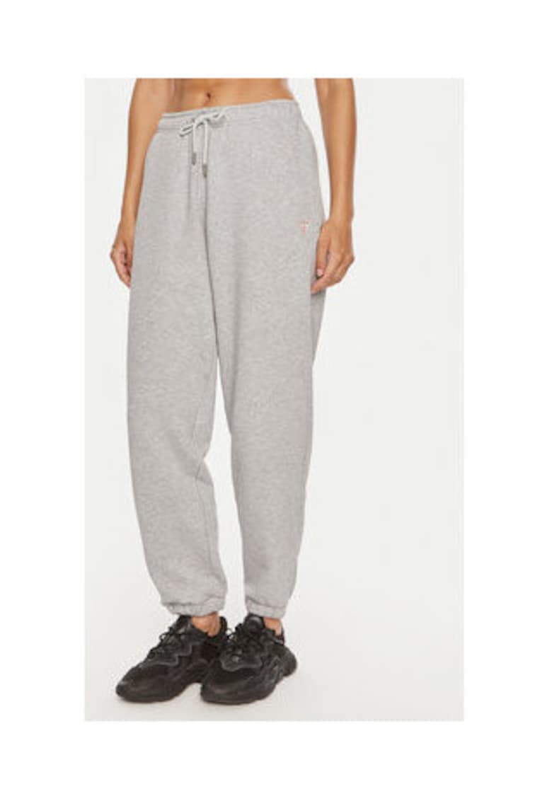 Pantaloni din amestec de bumbac cu șnururi