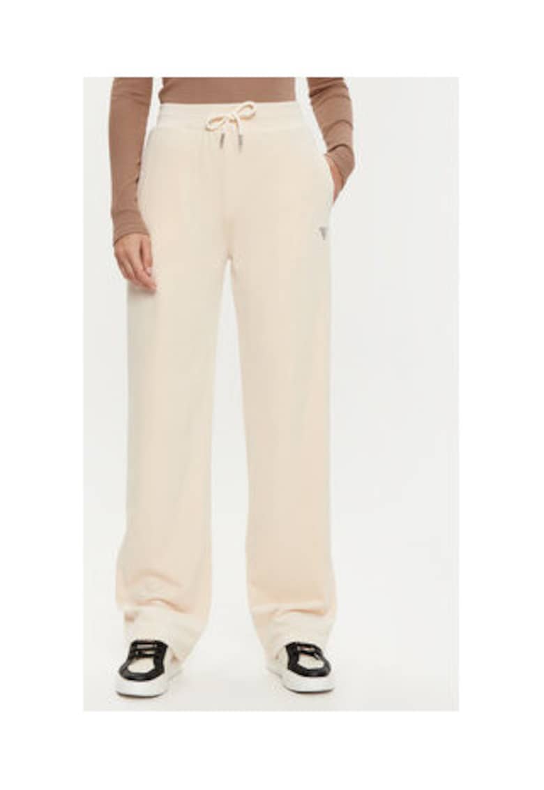 Pantaloni de trening din amestec de poliester cu snur de ajustare