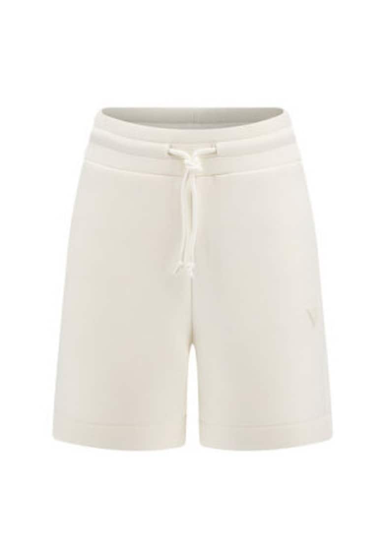 Pantaloni scurti drepti cu snur in talie