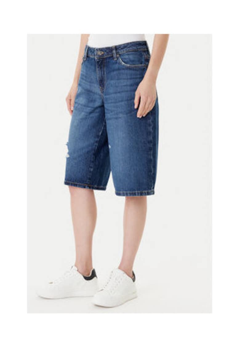 Pantaloni scurti din denim cu croiala larga