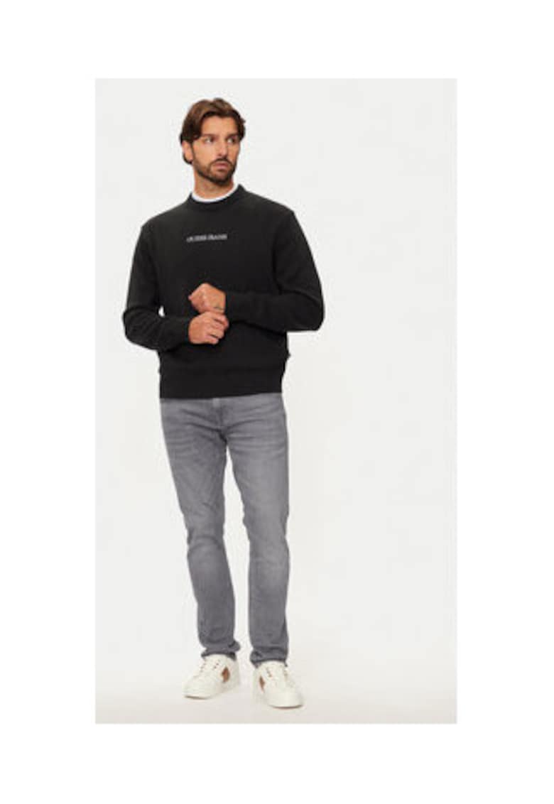 Guess Jeans Pulover din bumbac cu imprimeu logo