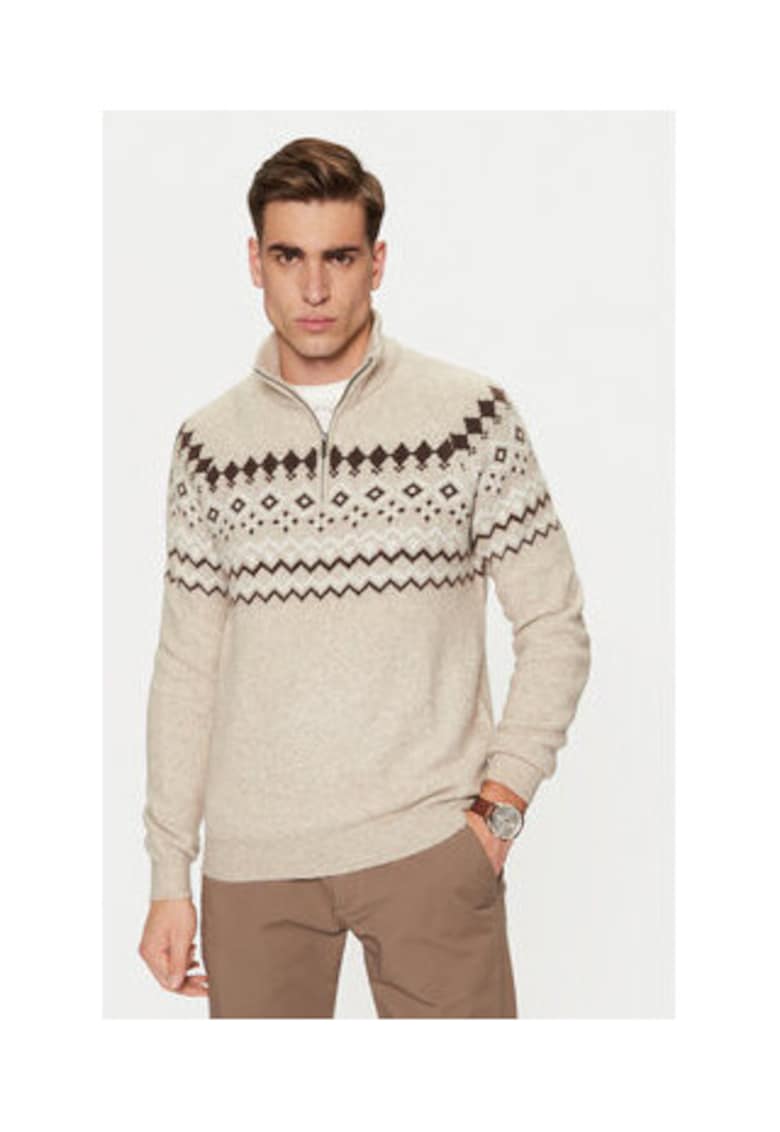 Pulover din tricot cu fermoar scurt
