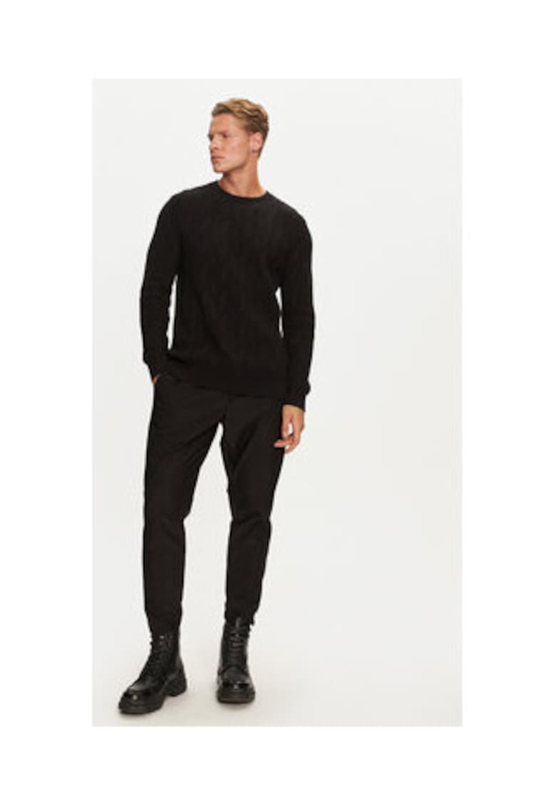 Pulover din amestec de bumbac slim fit