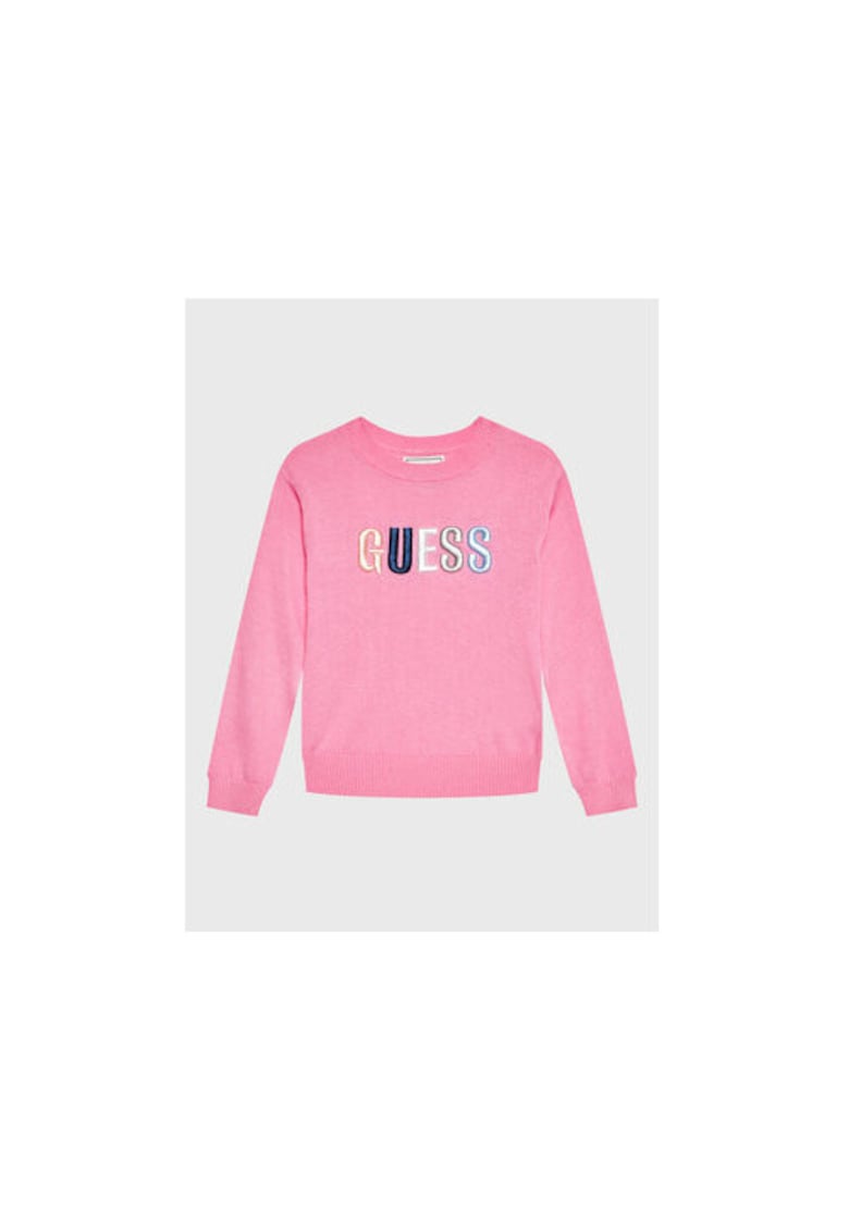 Pulover din amestec de bumbac cu logo -
