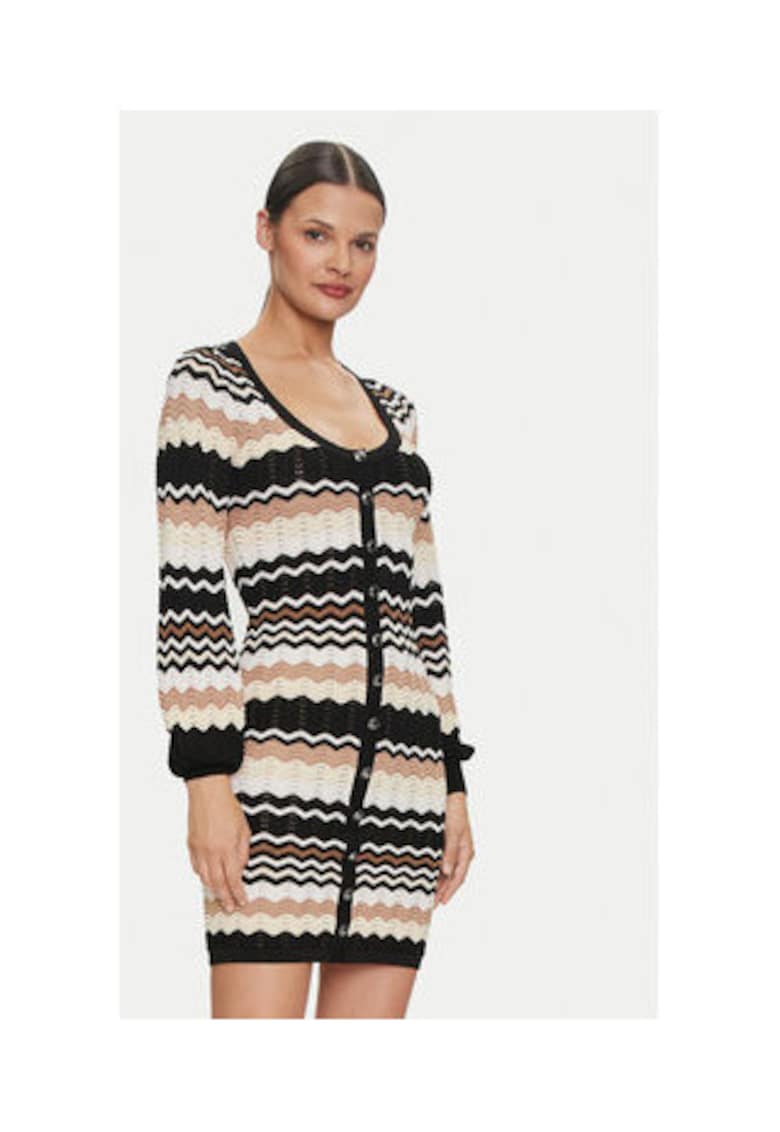 Rochie tricotata cu decolteu in V