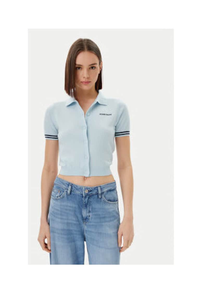 Tricou crop tricotat