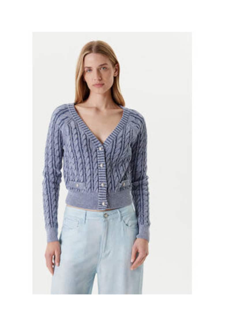 Cardigan de dama - din bumbac cu decolteu in V