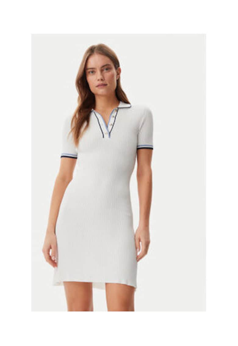 Rochie tricotata cu maneci scurte