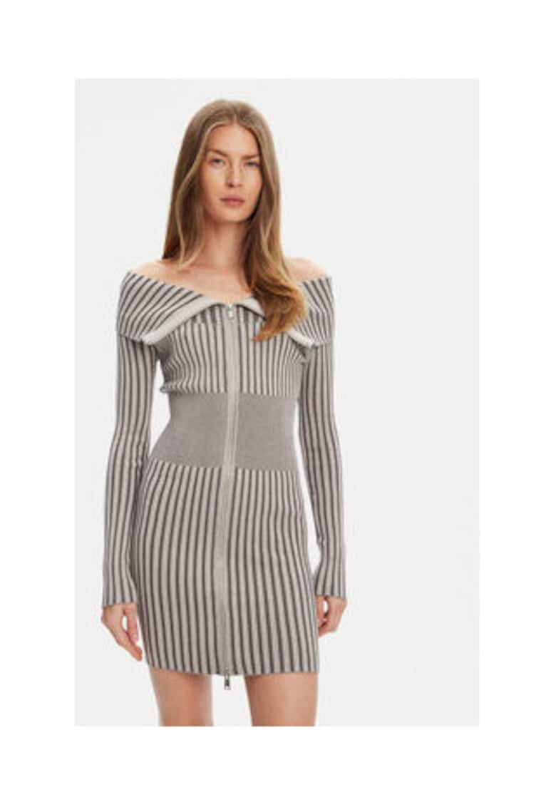 Rochie tricotata cu inchidere cu fermoar