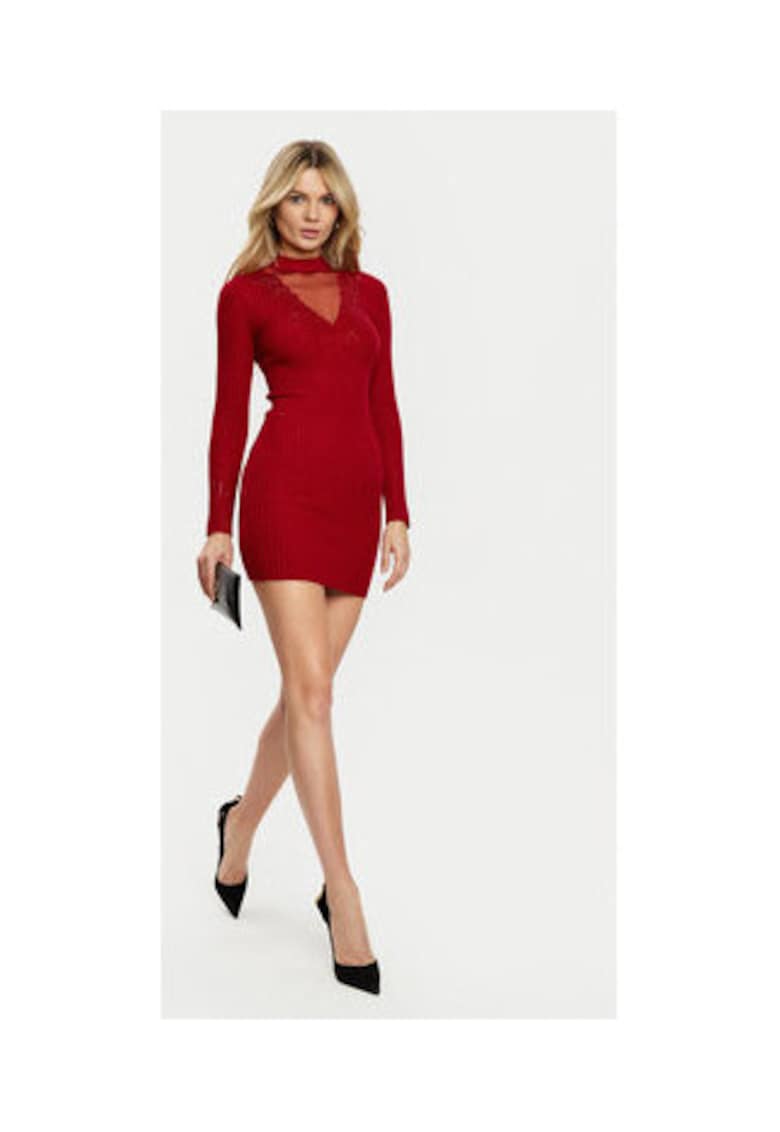 Rochie tricotata Cu Maneca Lunga
