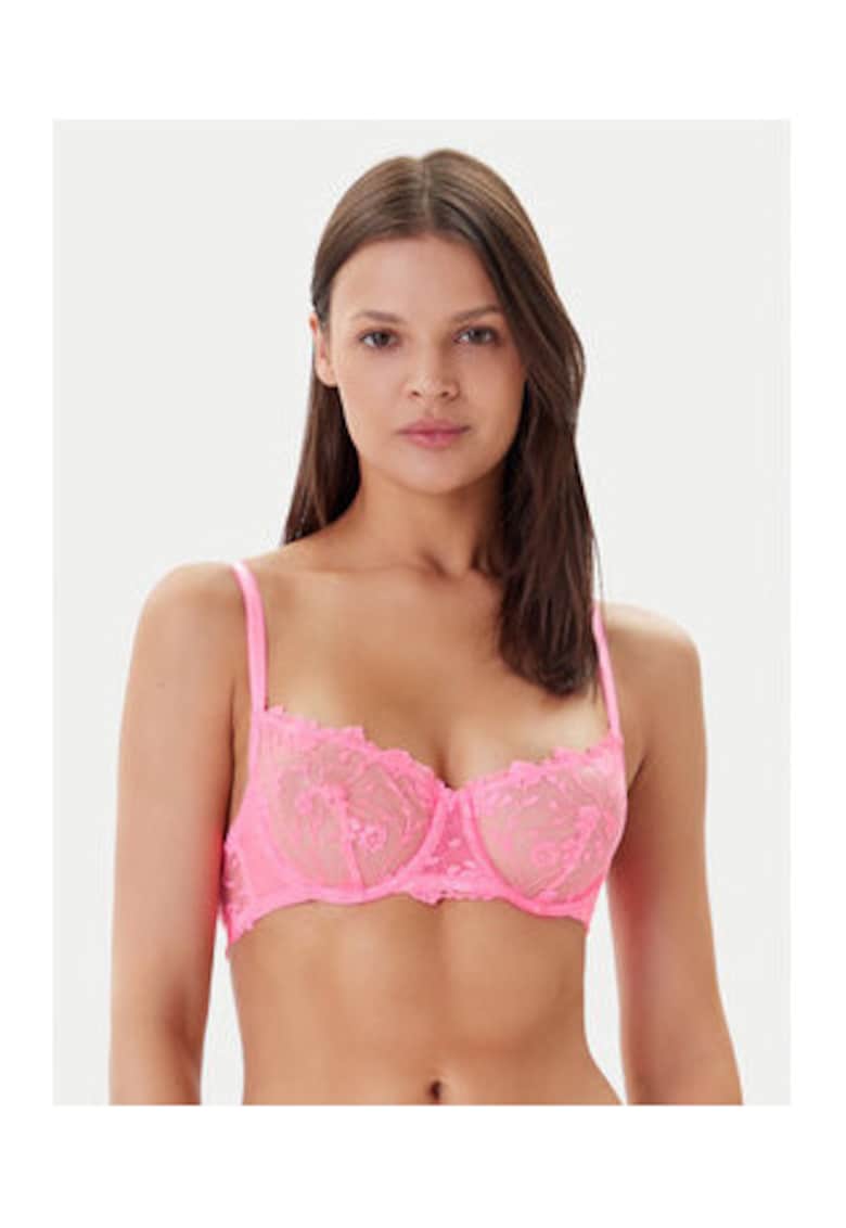 Sutien din dantela cu detalii florale