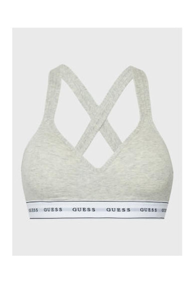 Bustiera cu bretele incrucisate - Gri melange