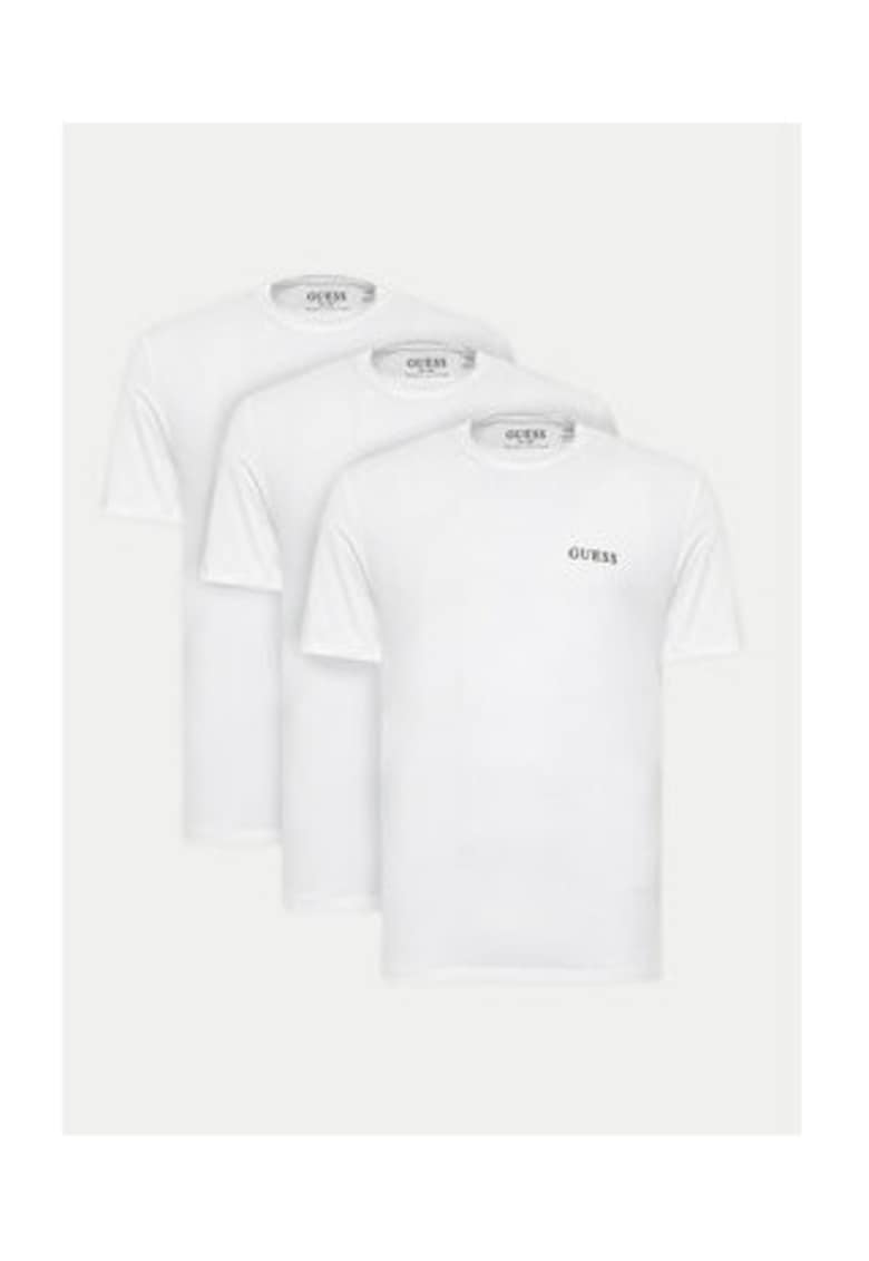 Set de 3 tricouri din bumbac cu logo discret