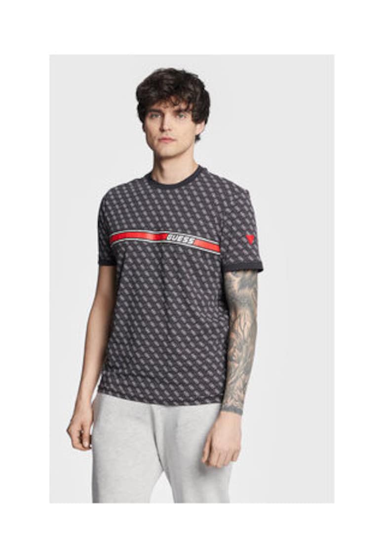 Tricou cu imprimeu logo - pentru fitness - Gri