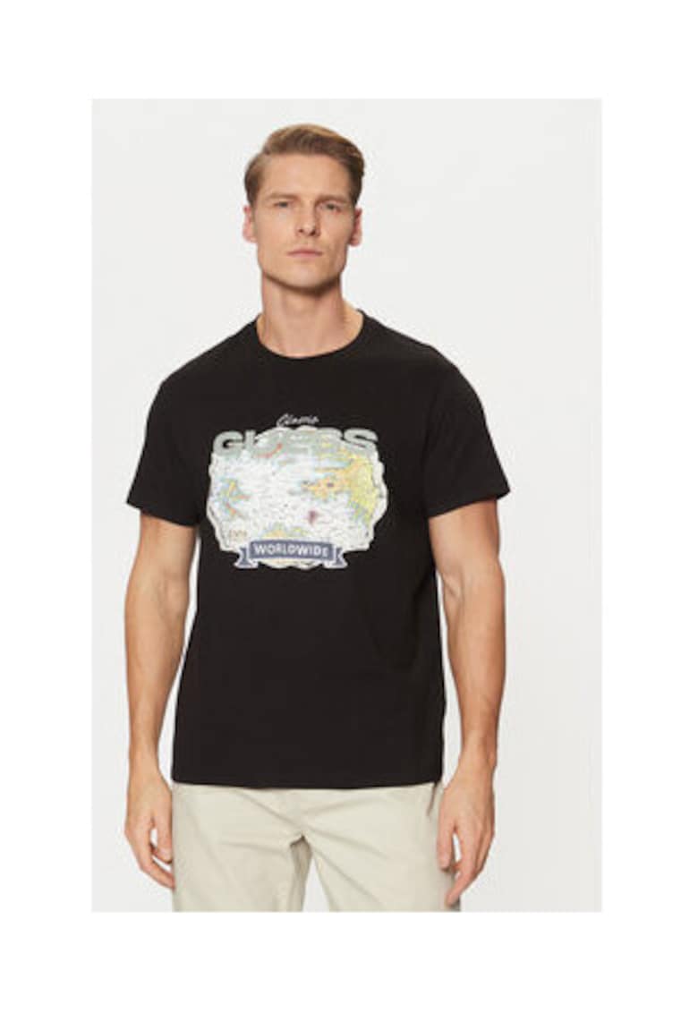 Tricou grafic din bumbac - Negru