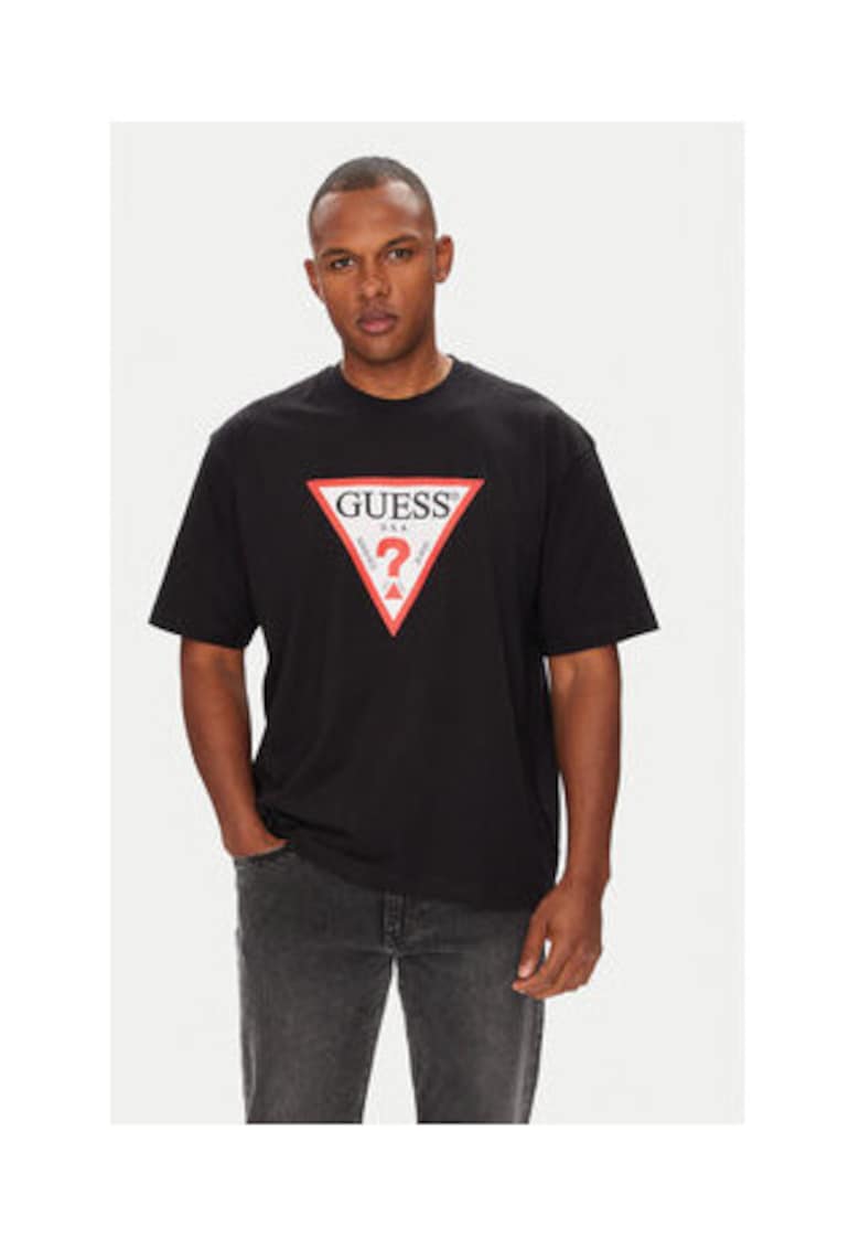 Tricou barbatesc - din bumbac si imprimeu grafic