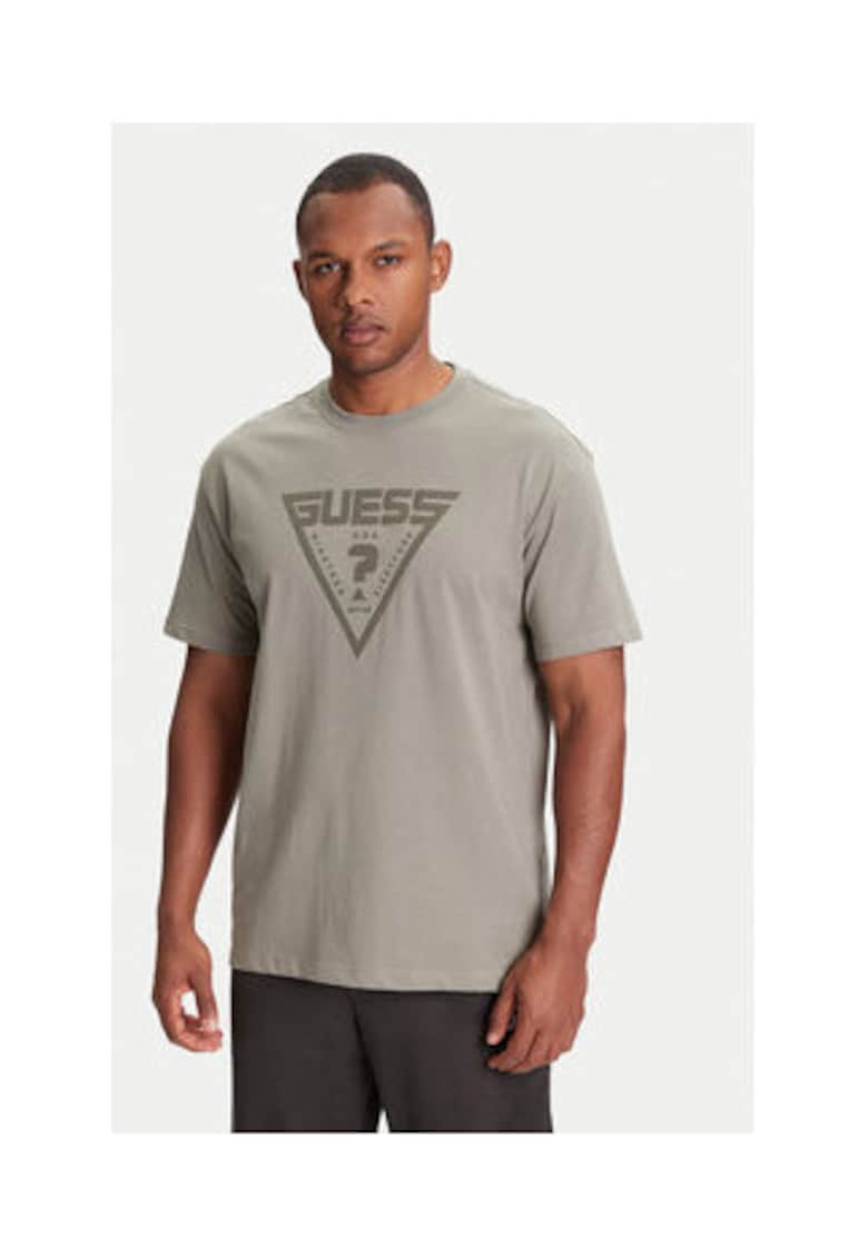 Guess Tricou de bumbac cu logo pe piept