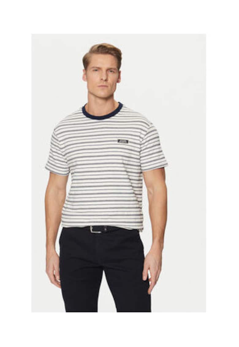 Guess Tricou de bumbac cu model in dungi
