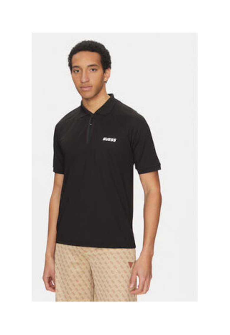 Tricou polo cu imprimeu - Negru