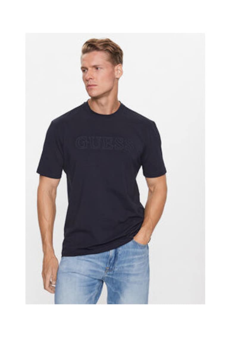 Guess Tricou cu decolteu la baza gatului -