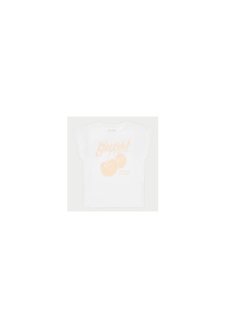 Tricou din amestec de bumbac cu imorimeu logo si grafic