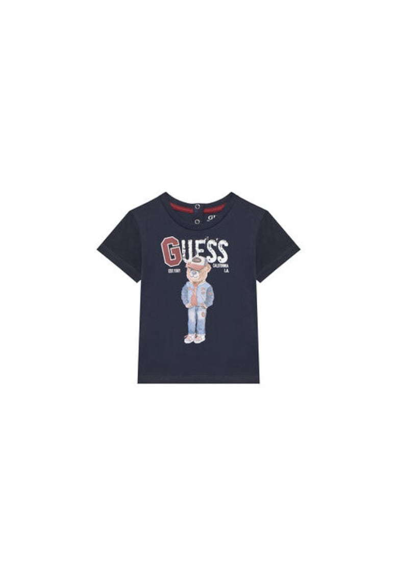 Guess Tricou din bumbac cu model ursulet