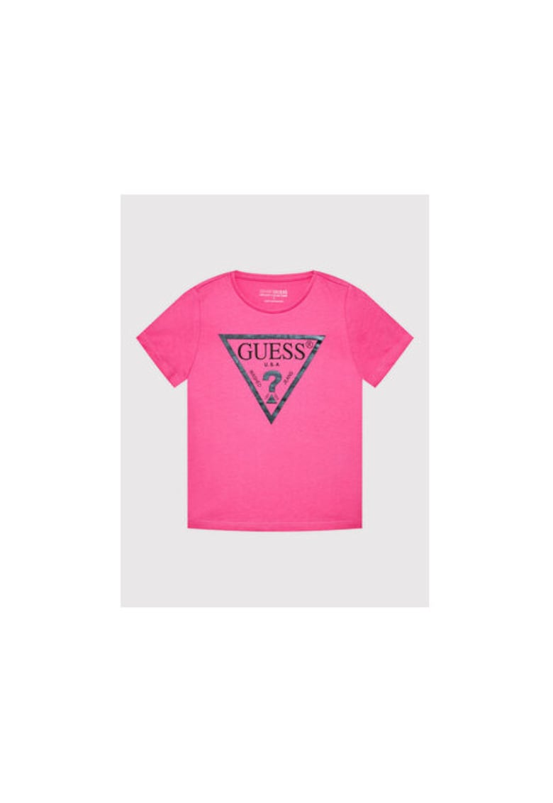 Tricou cu imprimeu logo si decolteu rotund