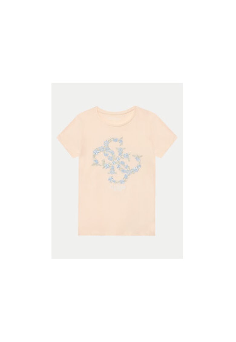 Tricou din amestec de bumbac cu model logo si croiala regular fit