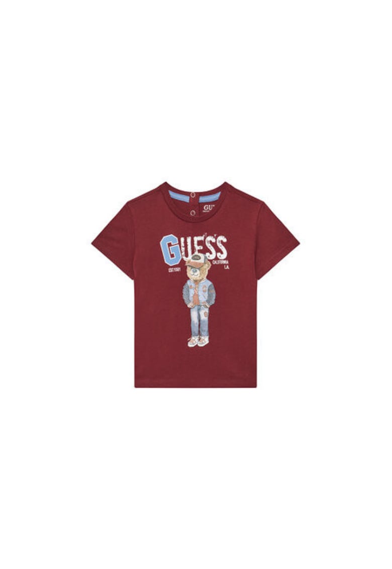 Tricou de bumbac cu imprimeu ursulet