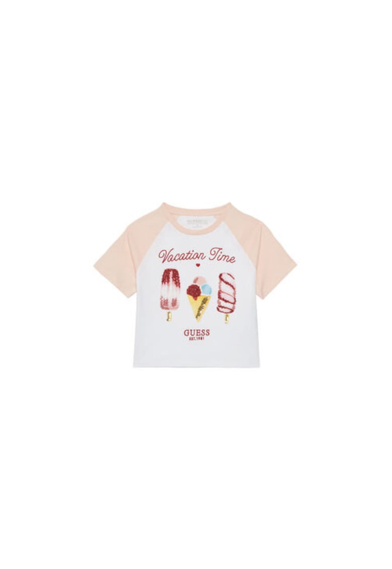 Tricou din bumbac cu maneci raglan
