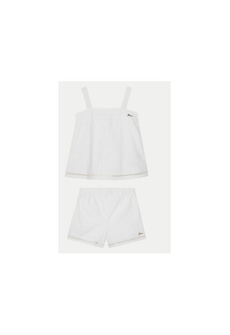Set de top din bumbac si pantaloni scurti - 2 piese