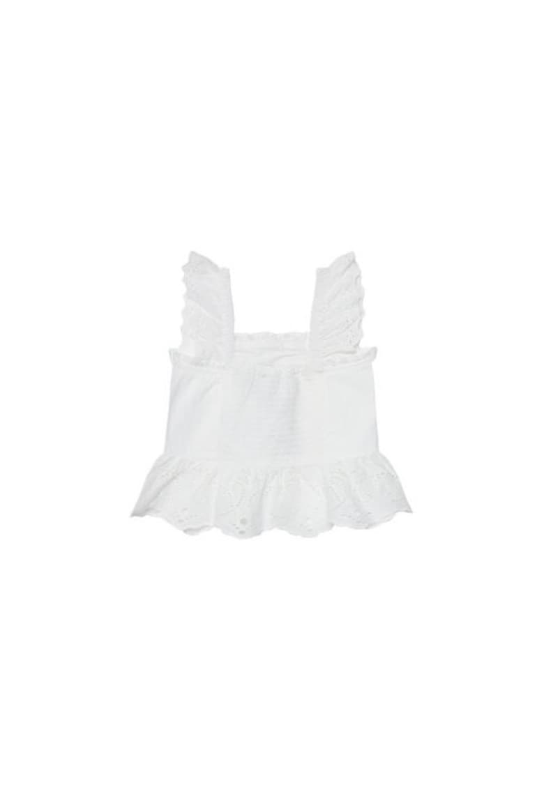 Top din bumbac cu model uni