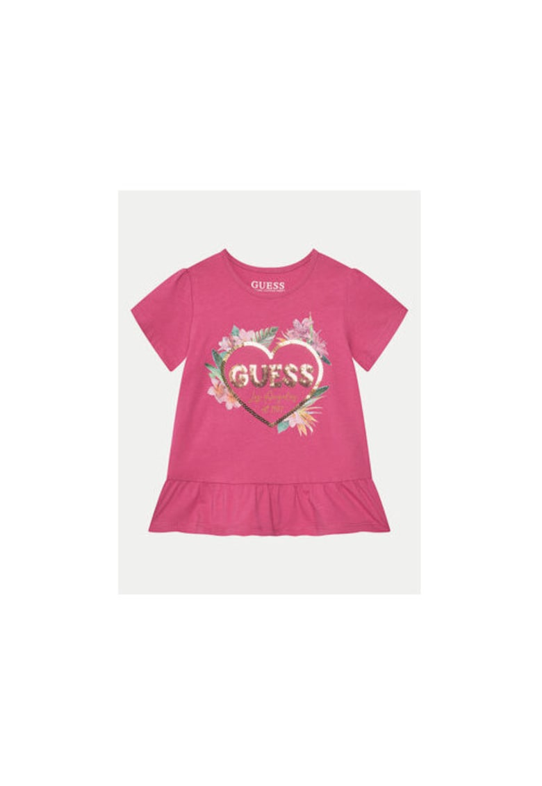 Tricou din amestec de bumbac organic cu print logo