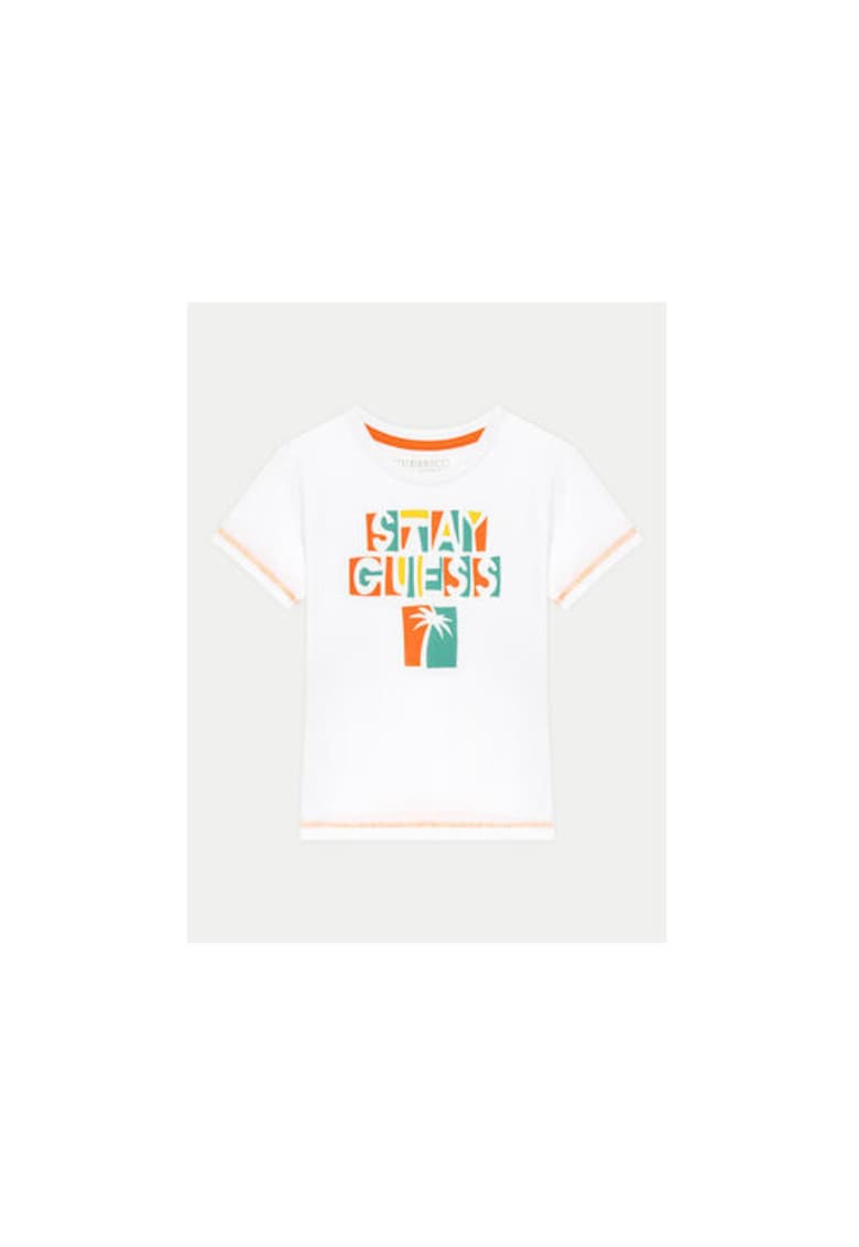 Tricou din bumbac cu model cu logo