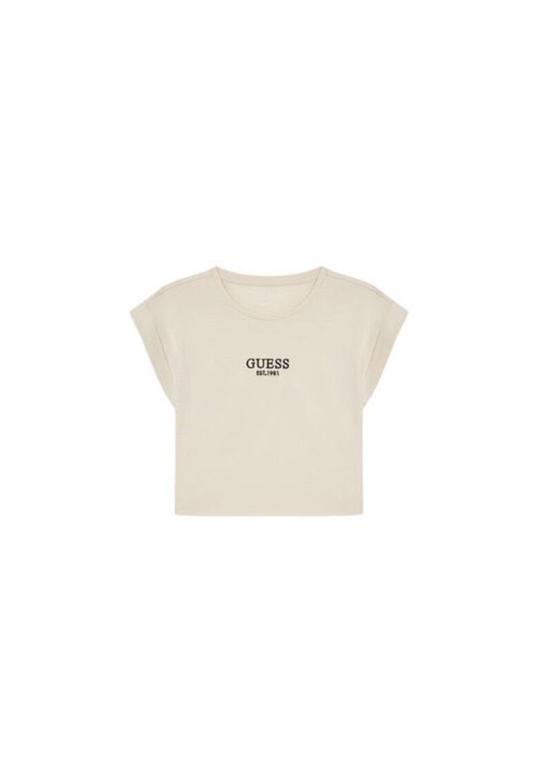 Tricou cu maneci cazute si logo