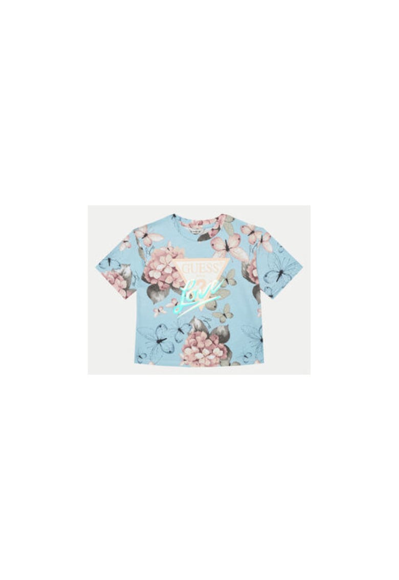 Tricou cu imprimeu din amestec de bumbac organic