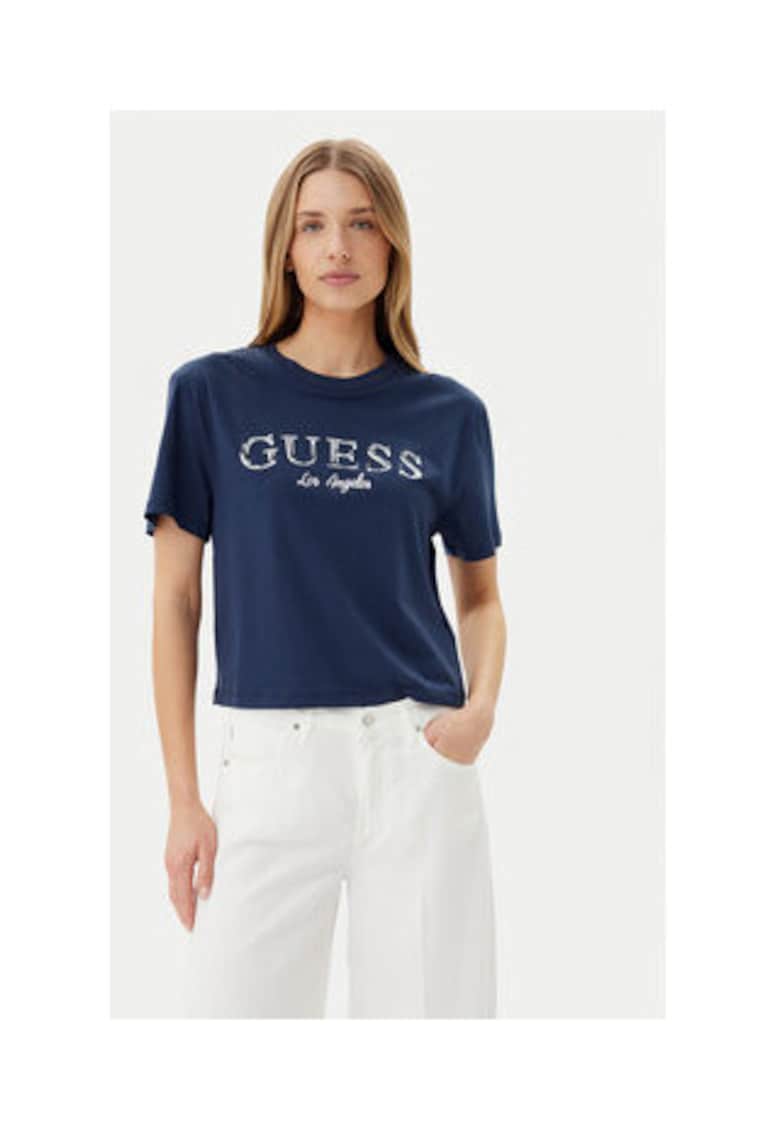 Tricou eco-friendly cu guler rotund - Bleumarin
