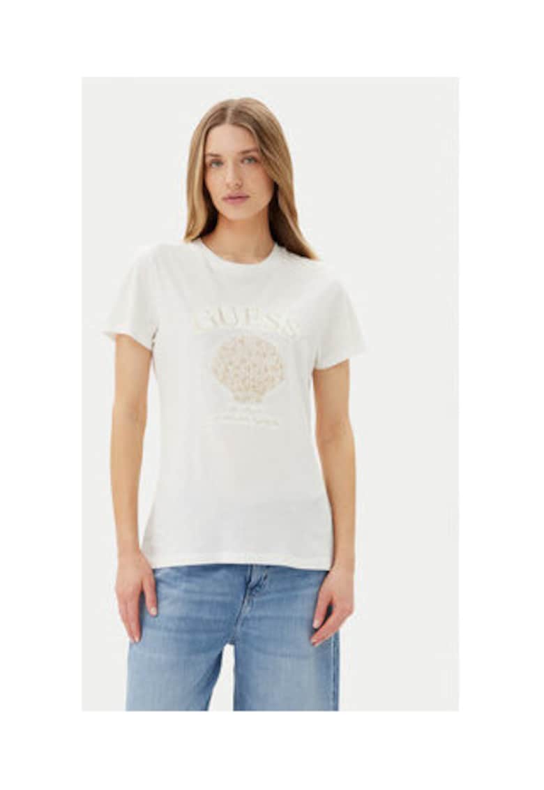 Guess Tricou din bumbac cu imprimeu frontal