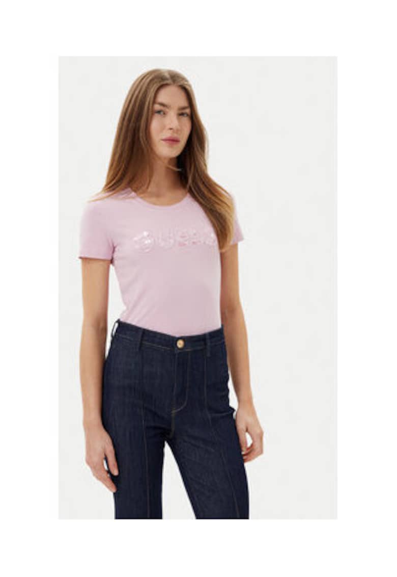 Tricou slim fit din amestec de bumbac organic