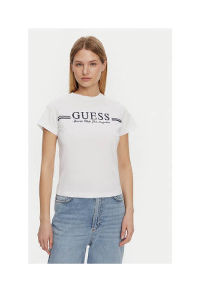 Tricou din bumbac organic cu logo distinctiv - Alb