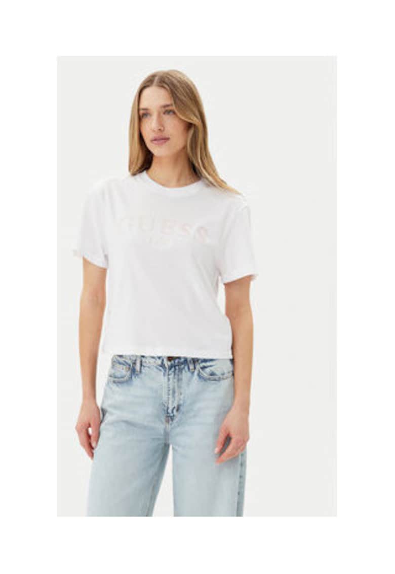 Guess Tricou eco cu logo - Alb