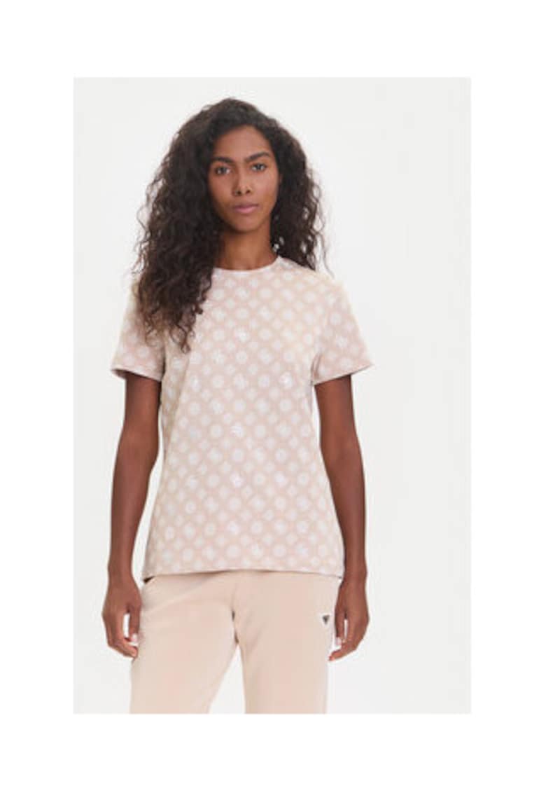 Guess Tricou regular fit din bumbac cu model logo