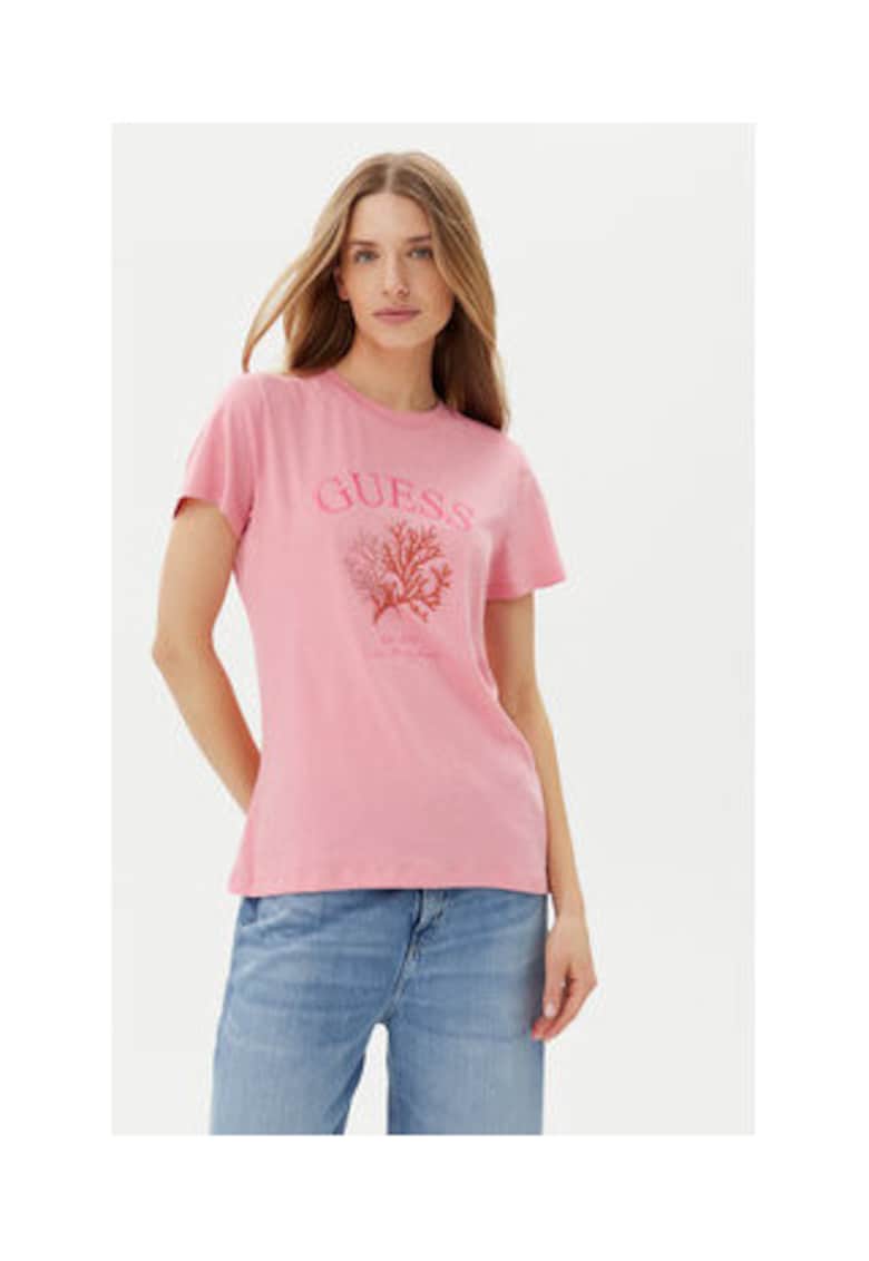 Tricou dama - 100% bumbac - roz
